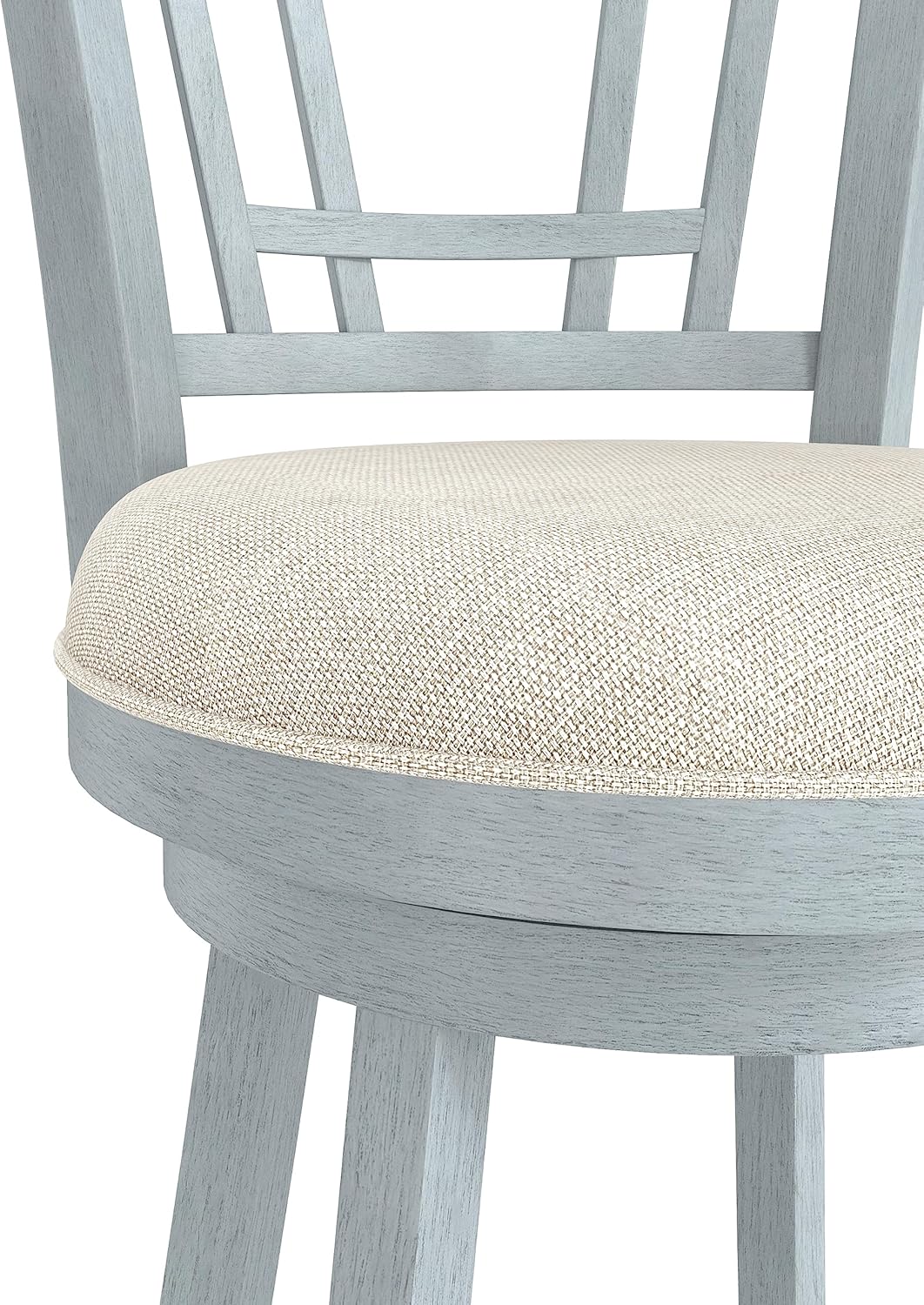 Hillsdale Fairfox 30.5" Wood Swivel Bar Height Stool, Blue Wire Brush