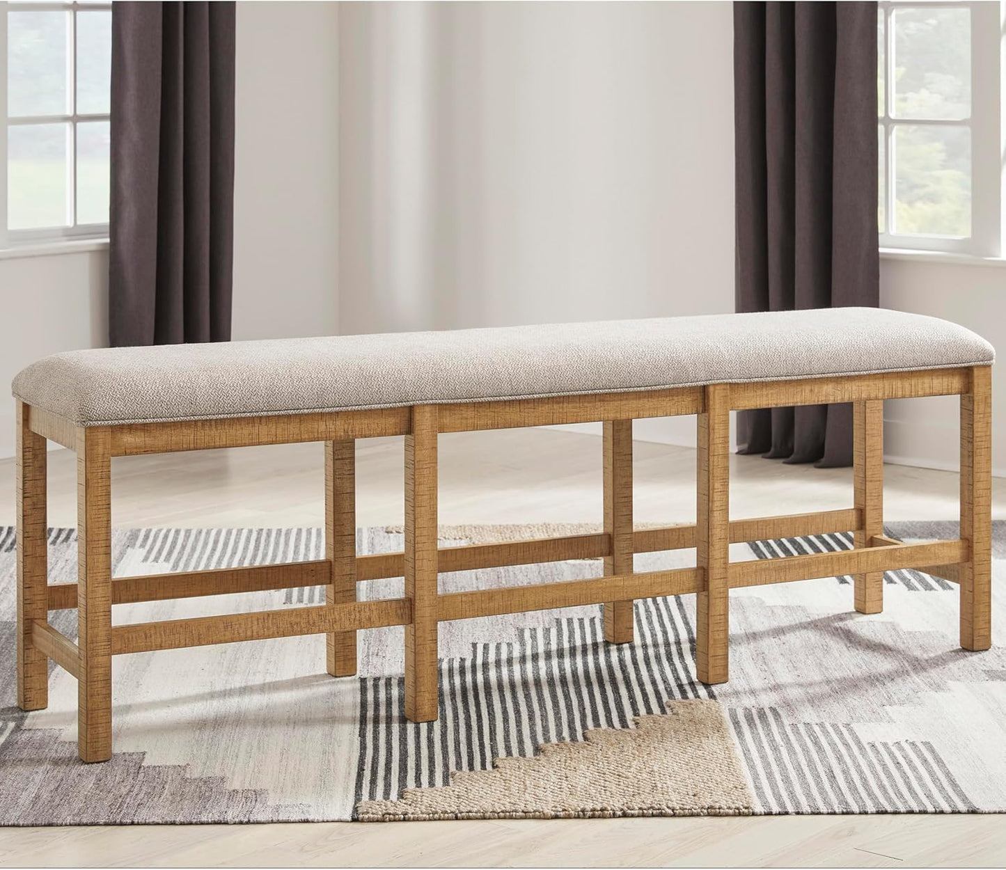 Signature Design by Ashley Havonplane 72" Counter Height Dining Bench, Brown