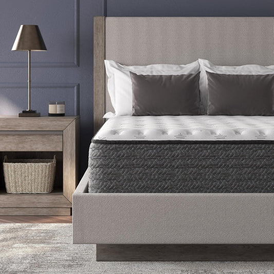 Signature Design by Ashley King Size Ultra Luxury 14 Inch Hyper Cool Hybrid Mattress with Cooling Gel Memory Foam, Fiberglass Free, Mattress In A Box