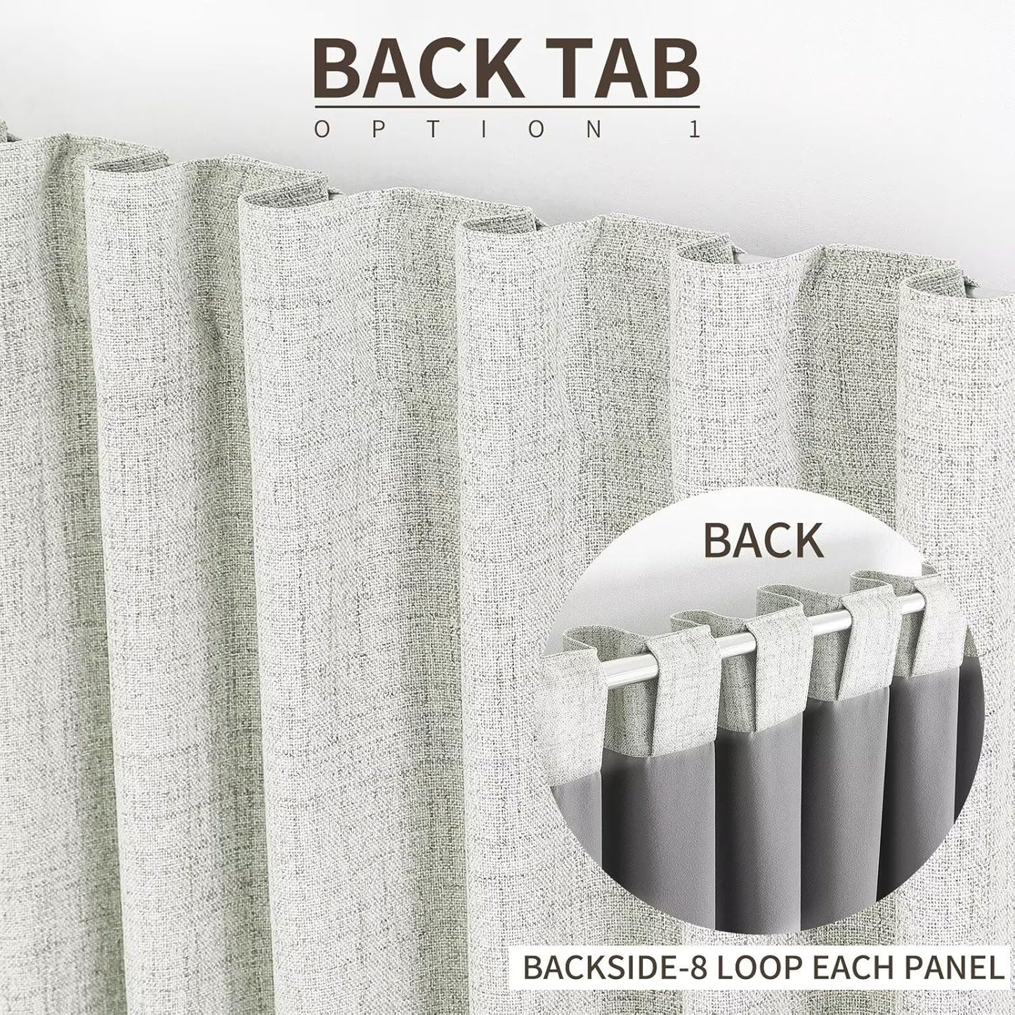 Joydeco 100% Total Blackout Curtains Custom Size for Bedroom Living Room Darkening Long Textured Drapes Thermal Insulated Back & Tab Rod Pocket 1 Panel(Light Beige,Custom Size)