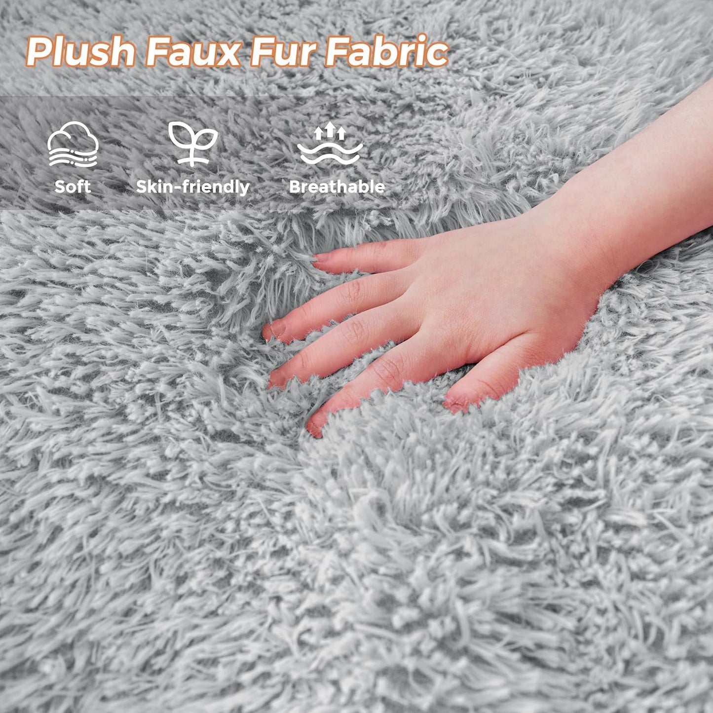 MAXYOYO Kids Bean Bag Chair, Stuffed Faux Fur Bean Bag for Toddler, Ultra Soft Floor Sofa with High-Density Foam Filling, Lazy Chair for Living Room, Playroom, Nursery Room