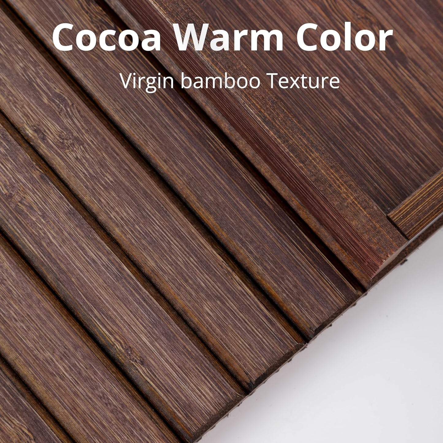 DETOR Couch Arm Tray, TV Tray with Capacious 12.4" x 5.4" Storage Box, Bamboo Grain Stained Brown Color, Enhanced Nonslip Felt Bottom, Sturdy Bamboo Slats Material | for Armrests 6" and Wider