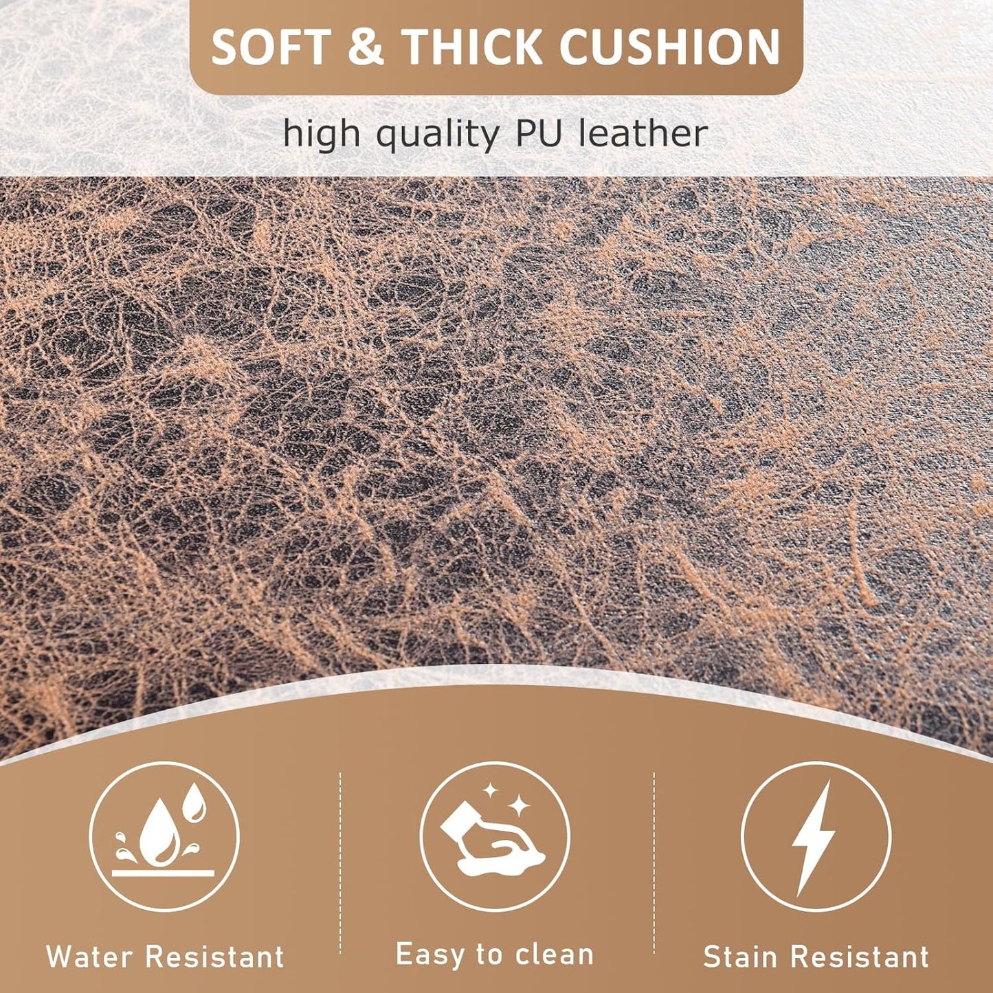 Industrial Bar Stool with Metal Backrest Rustic Coffee Stools with Swivel Leather Seat Vintage Kitchen Island Chair Farmhouse Dining Chairs 24.4-28.3inch Height Adjustable