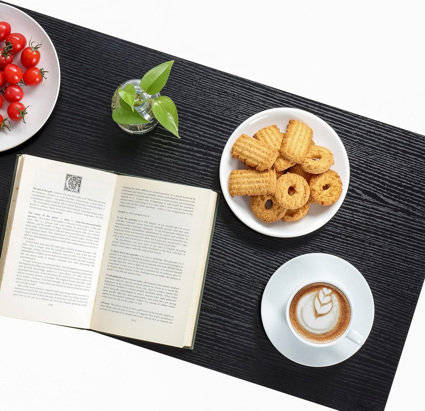 Finnhomy 47" Bar Set - Pub High Top Table With Stools, Rectangular Bar Height Kitchen Set for 2, Industrial Breakfast for Kitchen, Living Room, Rustic Black