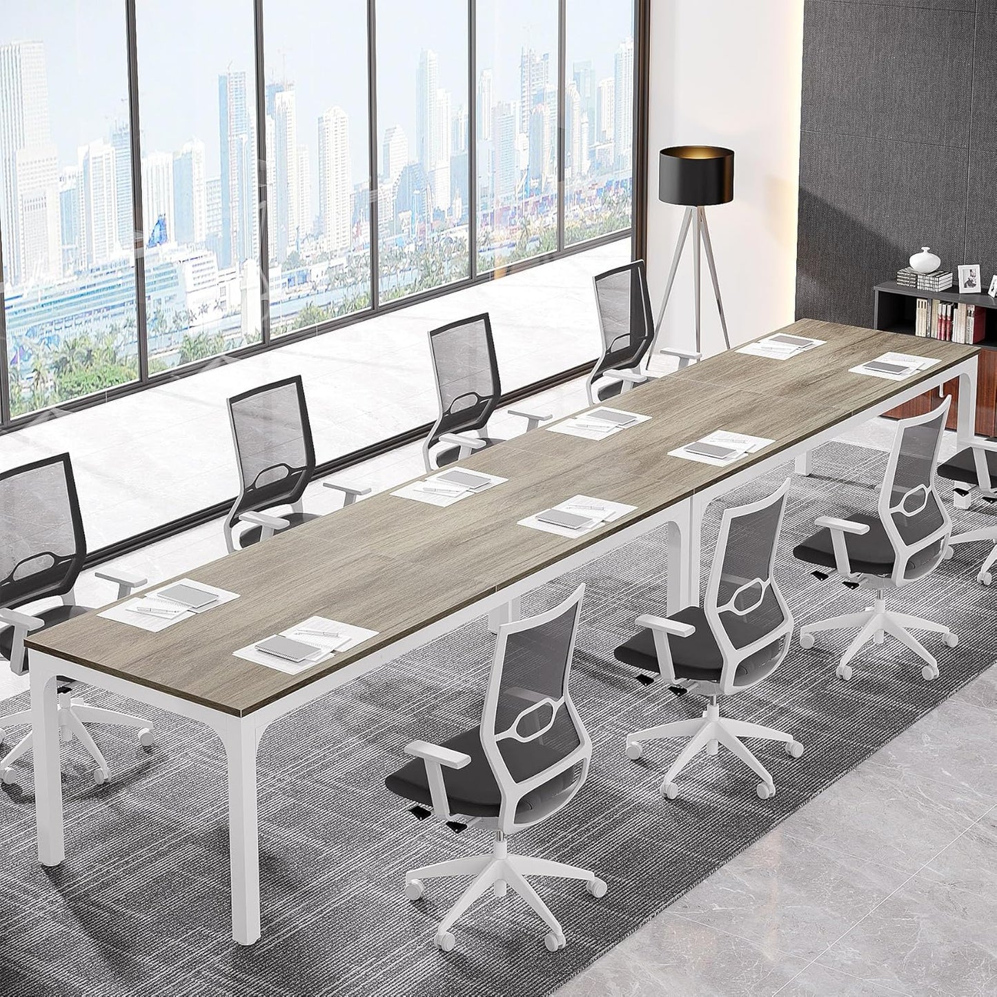 Tribesigns 6.5FT Conference Table, 78.7 Inche Rectangle Meeting Seminar Table, Large Business Tables for 6-8 People (Only Table)