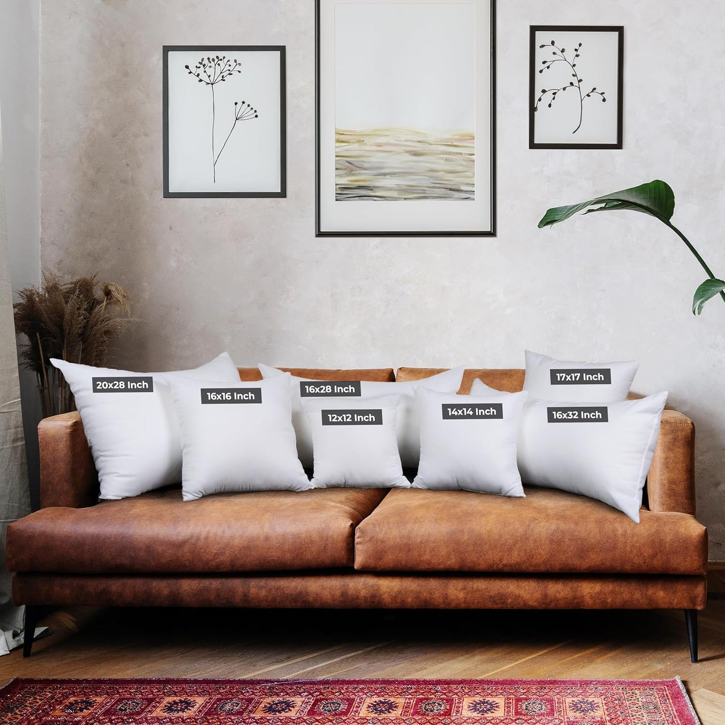 Utopia Bedding Throw Pillows (Set of 4, White), 16 x 16 Inches Pillows for Sofa, Bed and Couch Decorative Stuffer Pillow