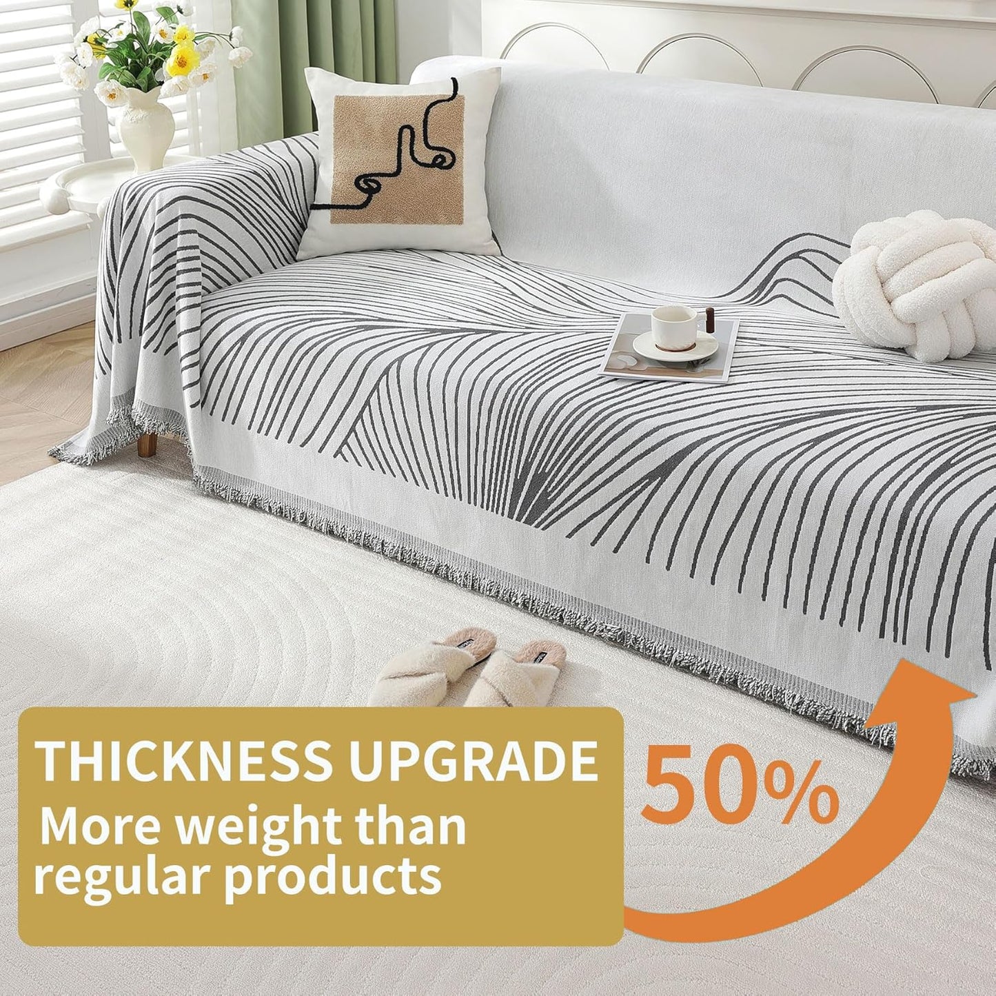 Non Slip Sofa Covers Couch Covers for 2 Cushion Couch Sofa Pet Friendly Washable Couch Covers for Sofa, Soft Thick Sectional Couch Covers L Shape Furniture Protector for Kids, Dogs 71" X102"