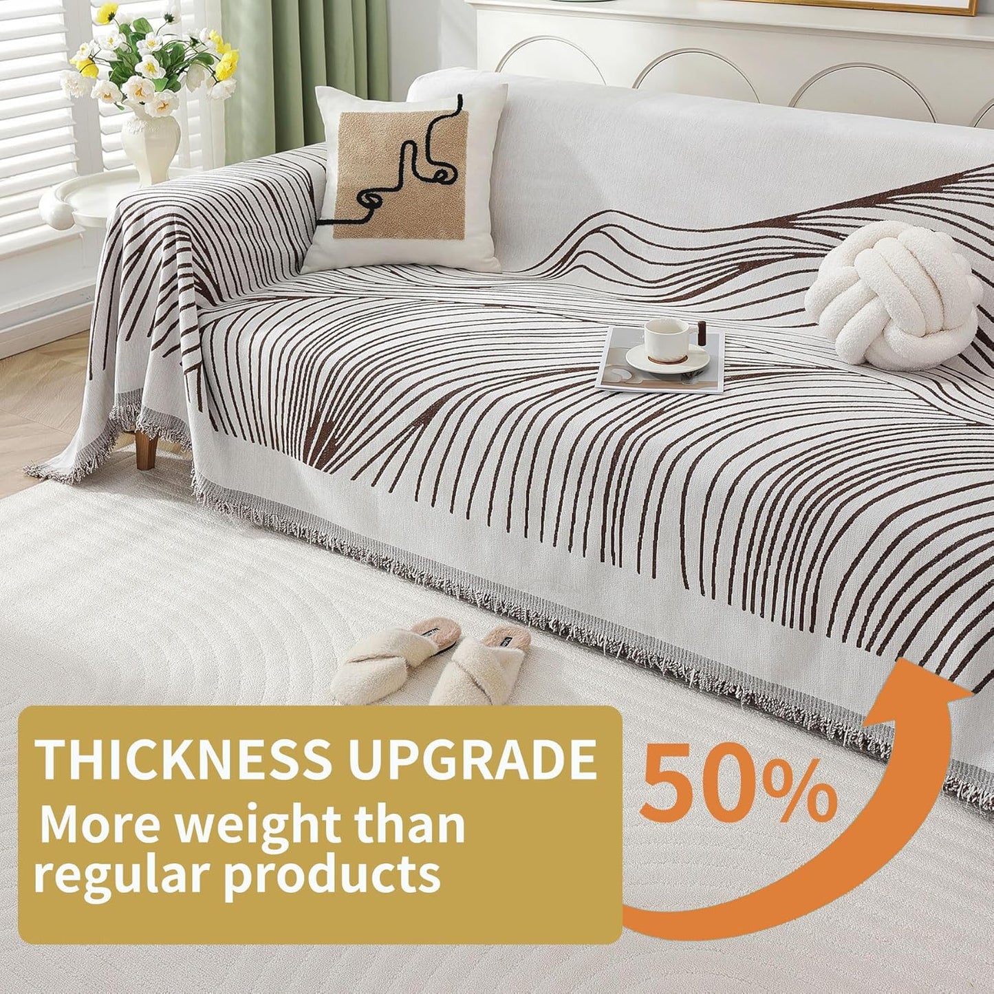 Non Slip Sofa Covers Couch Covers for 3 Cushion Couch Sofa Pet Friendly Washable Couch Covers for Sofa, Soft Thick Sectional Couch Covers L Shape Furniture Protector for Kids, Dogs 71" X134"