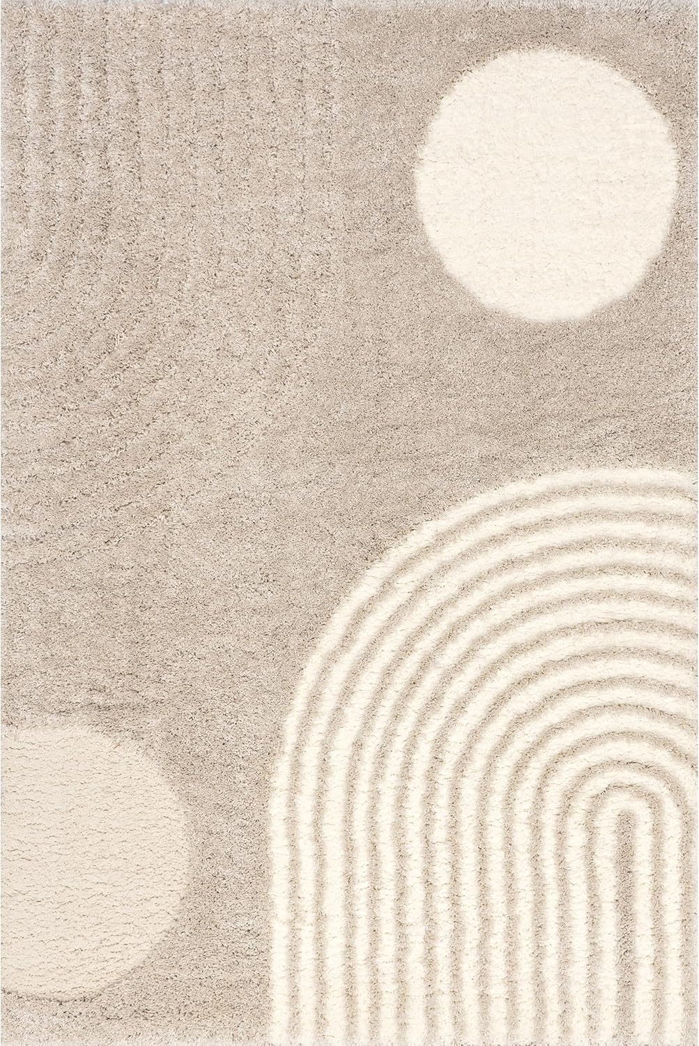 nuLOOM Gloria Abstract Shag Area Rug, 4x6, Light Brown