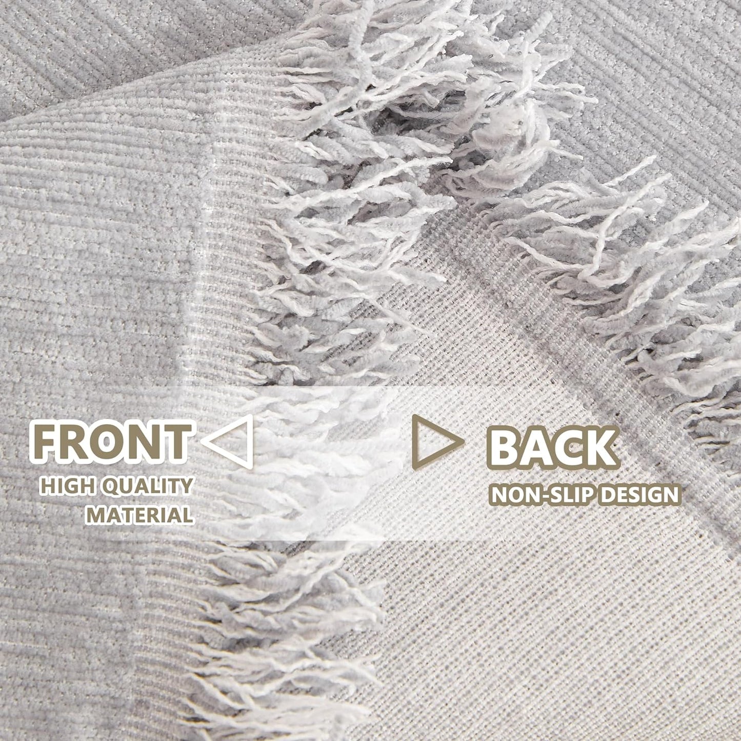 MYSKY HOME Sofa Cover for Dogs, Washable, Boho, Thick & Durable Sectional Couch Covers, Furniture Protector, 71"x 150", Light Gery