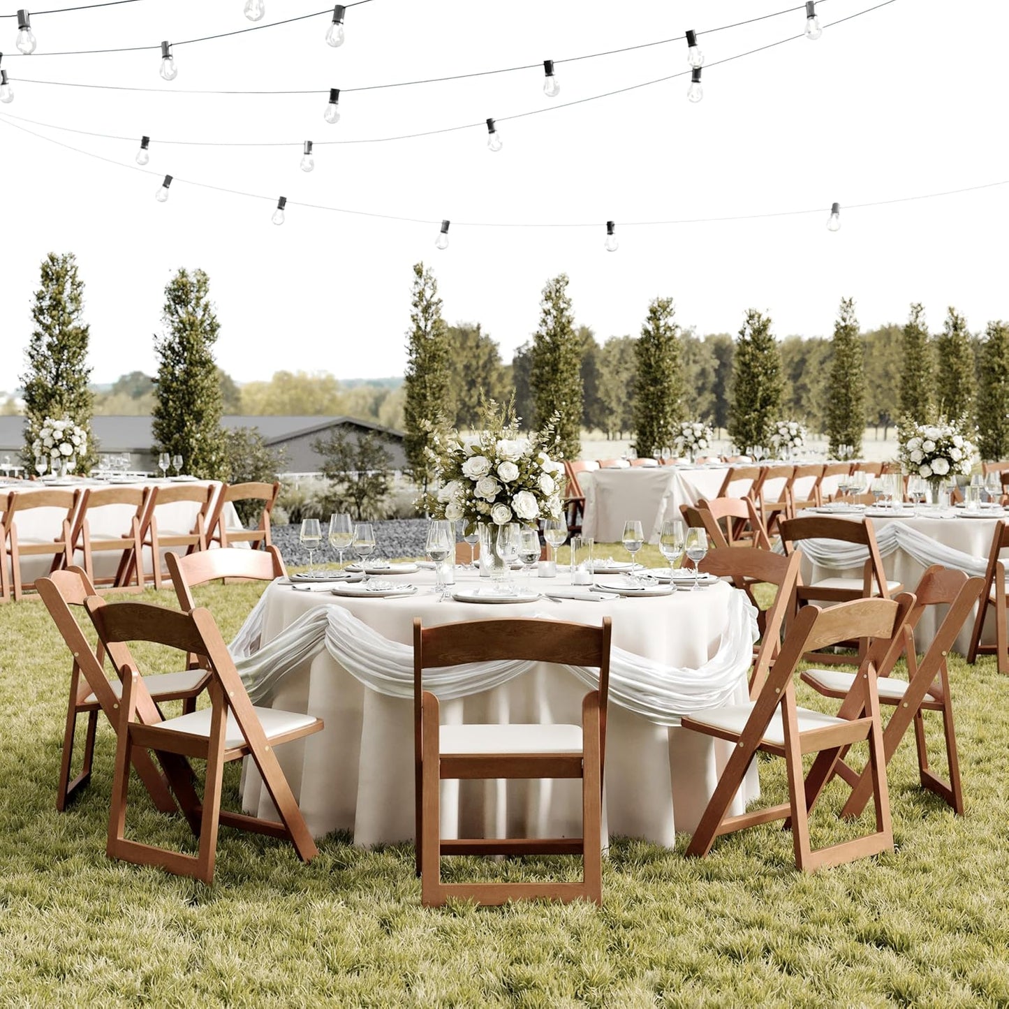 Flash Furniture Hercules Folding Resin– 2 Pack 800LB Weight Capacity Event Chair, Set of 2, Chestnut