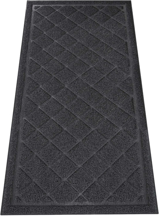 Front Door Mat Indoor Outdoor, 48" x 24" Non Slip Welcome Doormat for Entryway, Heavy Duty Low Profile Entrance Rug for High Traffic Areas, Patio, Outside Entry, Yard, Porch Waterproof