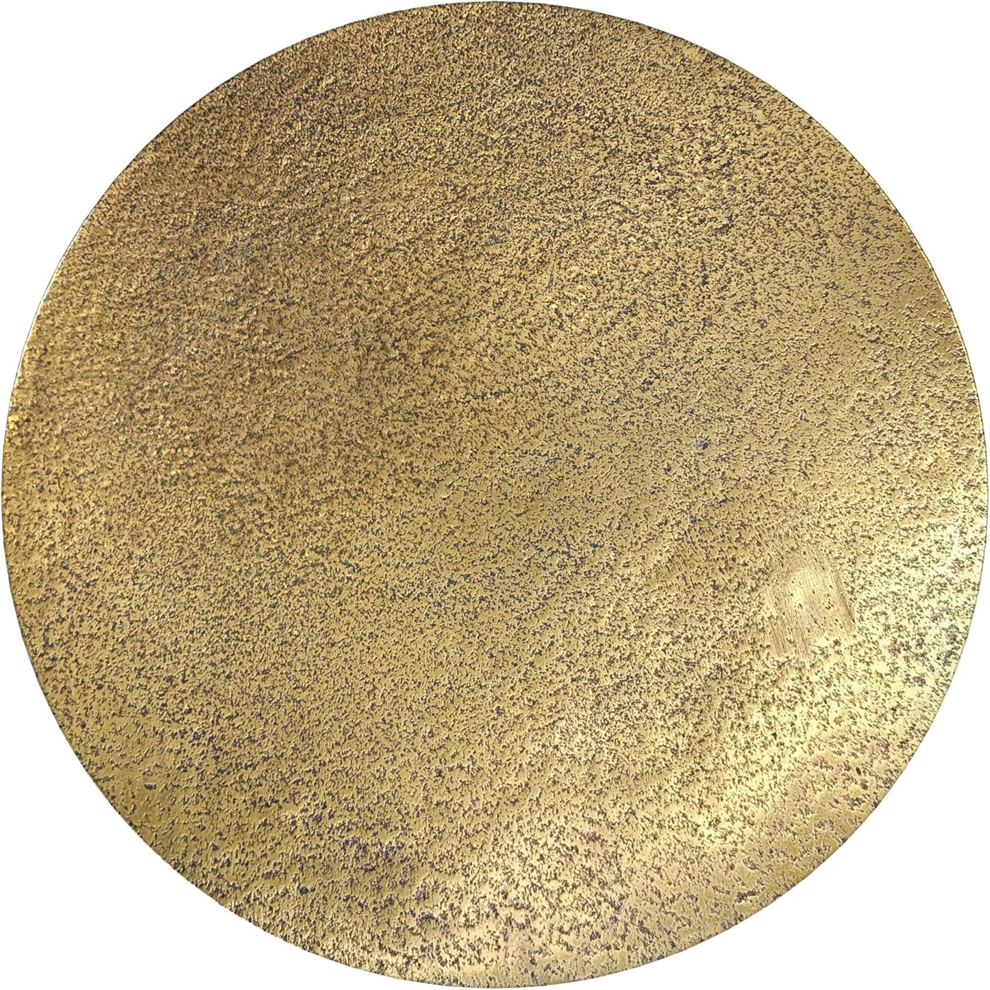 SIMPLIHOME Cavan Metal Side Table in Antique Brass, 16.5" Round, 17.75" H, Cast Aluminum Accent Table for Living Room, Bedroom, Office, Mid-Century Modern Design