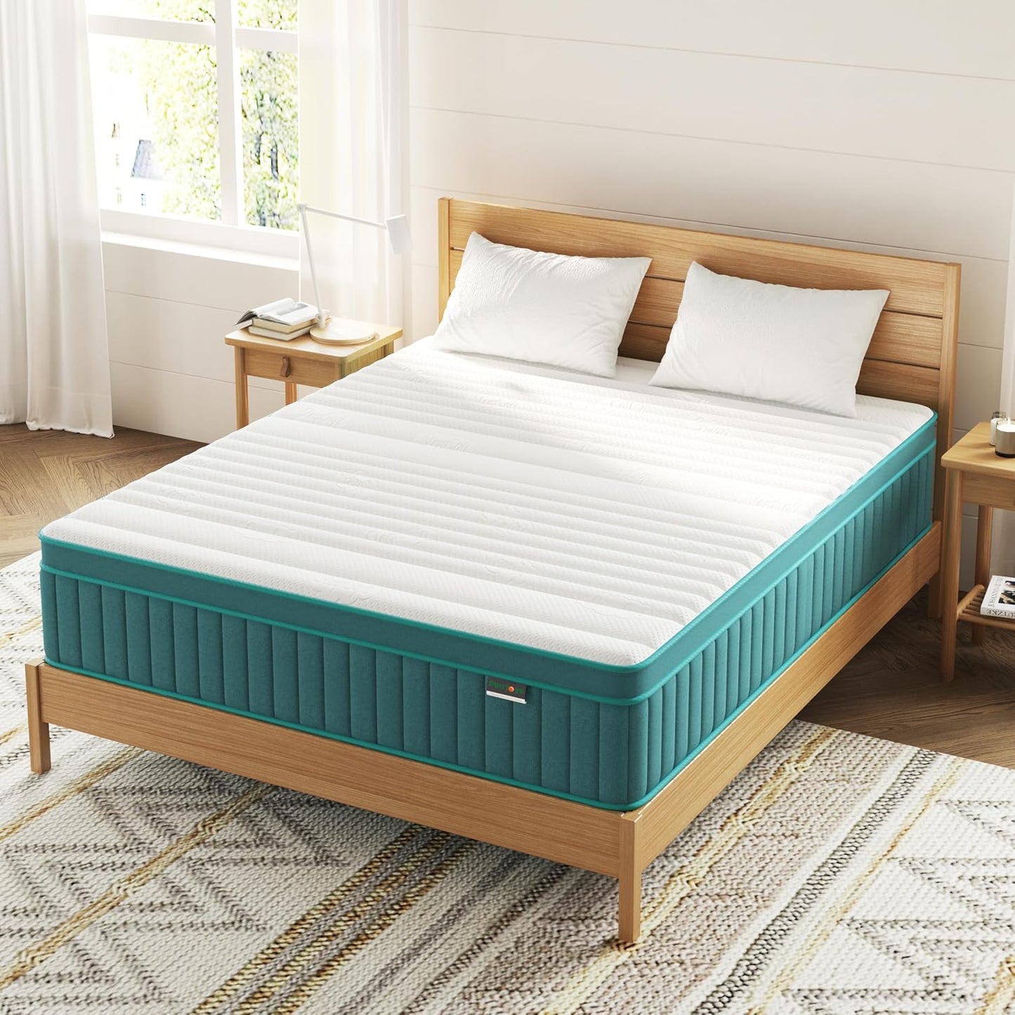 Firm Queen Mattress, 14 Inch Cooling-Gel Memory Foam & Pocket Spring Hybrid Mattress,Firm Feel,Bed Mattresses in a Box, CertiPUR-US Certified