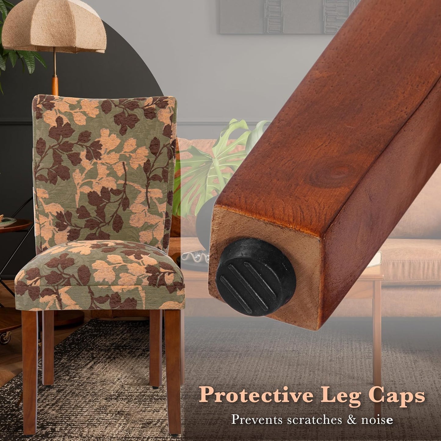 Homepop Home Decor | K1136-F975 | Classic Upholstered Parsons Dining Chair | Single Accent Dining Chair, Brown Woven