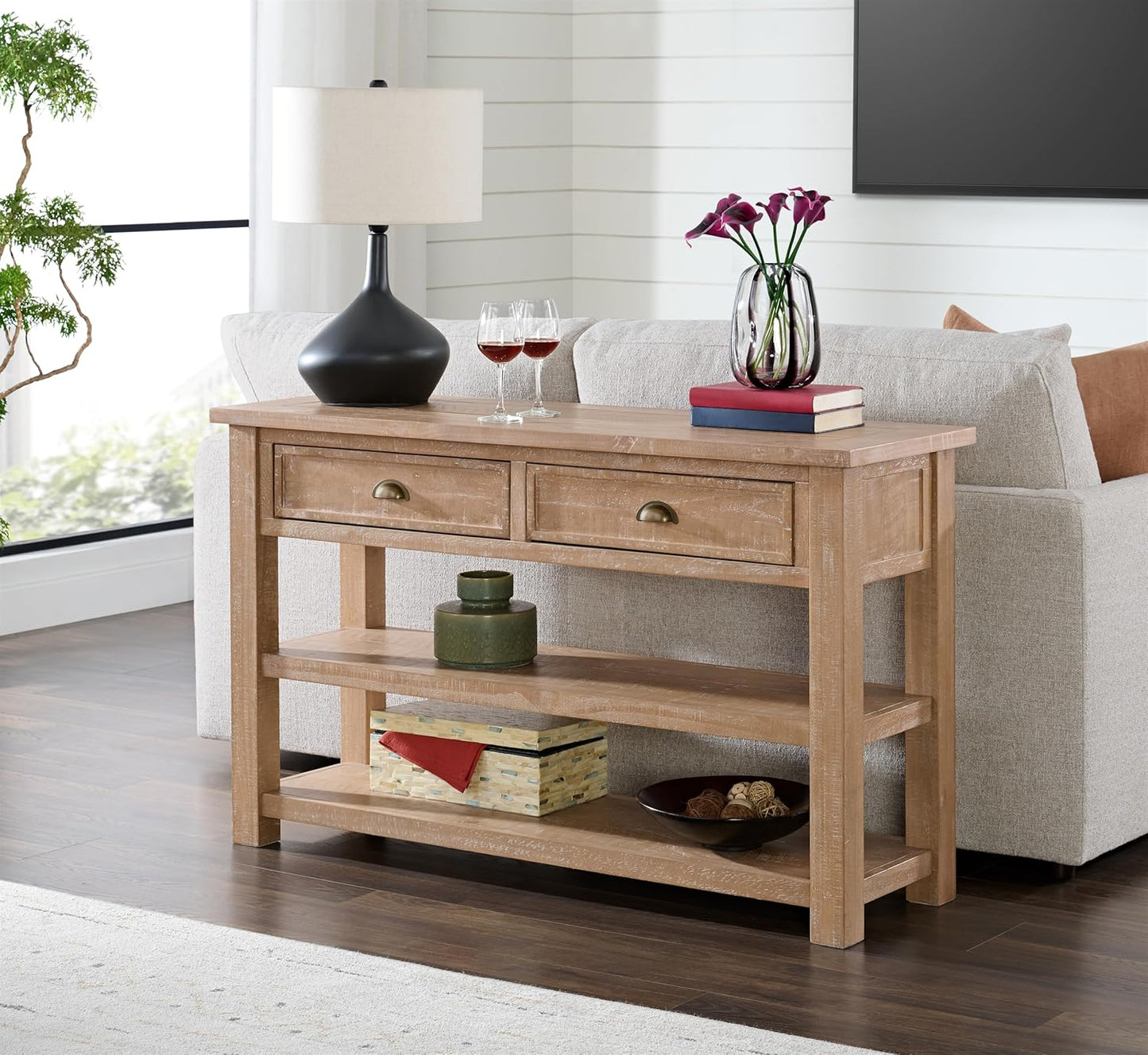 Martin Svensson Home Monterey Sofa Console Table, Driftwood