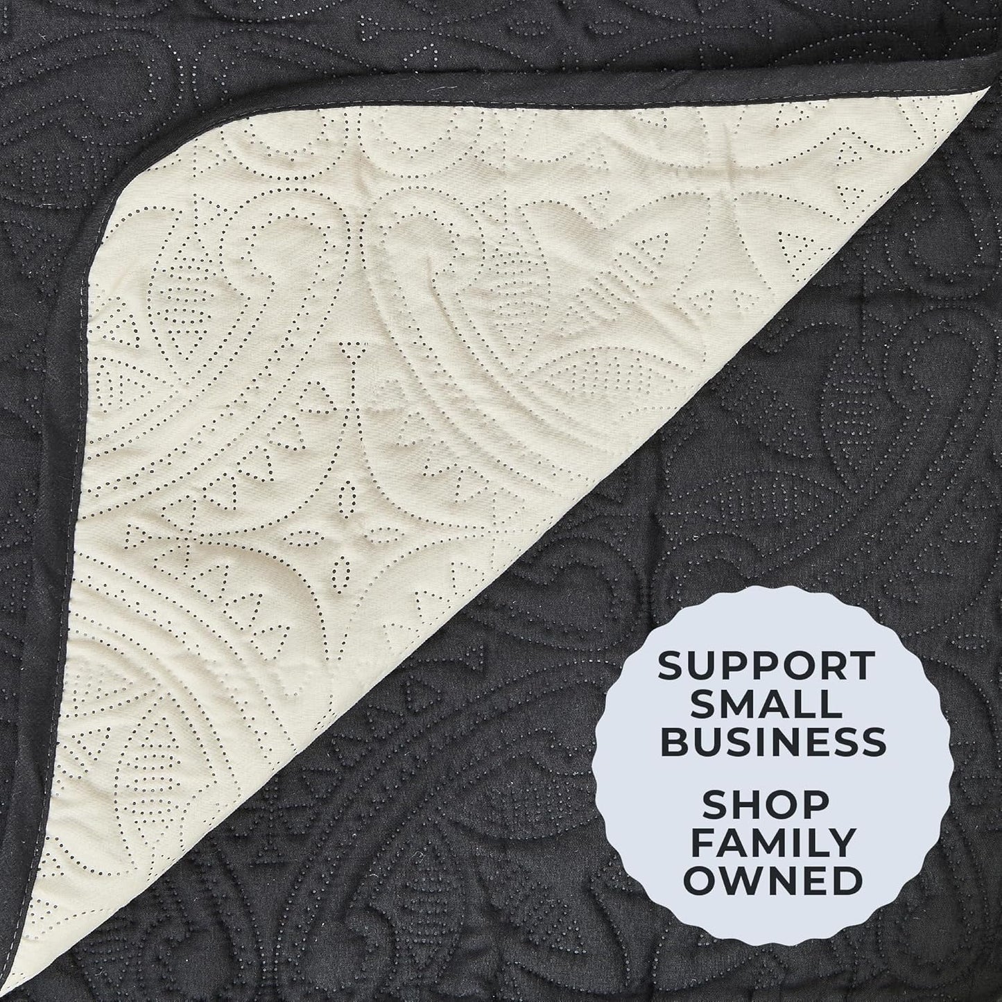 Great Bay Home Reversible Recliner Chair Cover - Washable Slipcover Furniture Protector with Elastic Straps - Chair Cover for Dogs, Kids, and Pets - Quilted & Stitched Detail (Recliner, Black/Taupe)