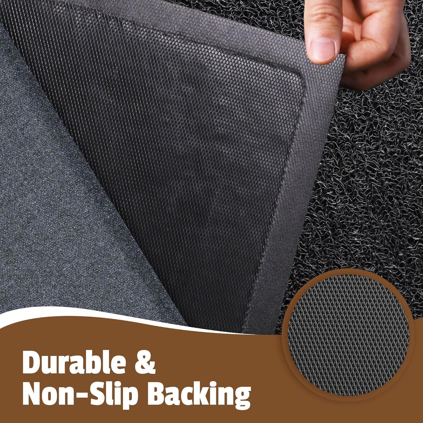 Front Door Mat Outside Entrance, 72" x 24" Doormat Outdoor Indoor Entrance, Non Slip Indoor Mats for Entryway, Heavy Duty Waterproof Low Profile Welcome Mat for Entry, Patio, High Traffic Areas