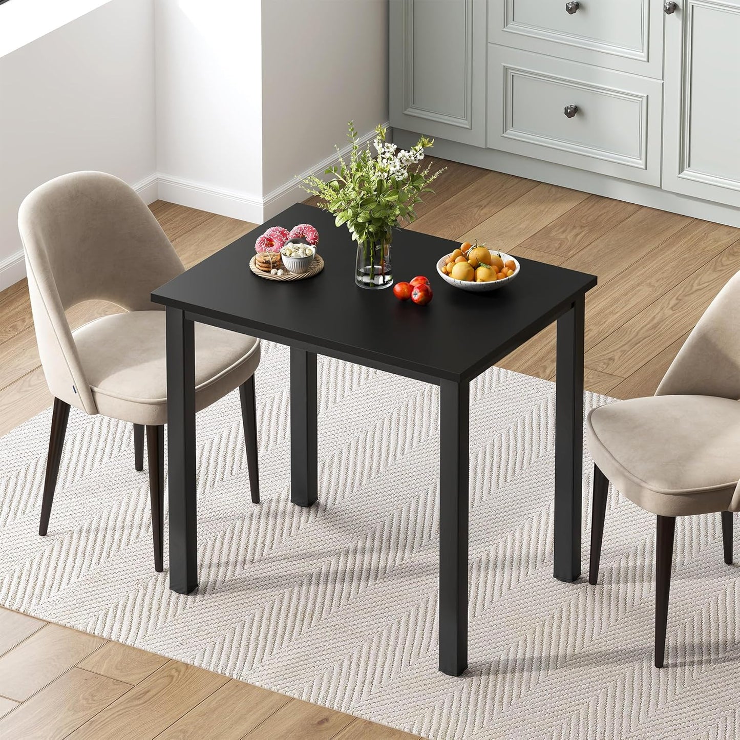 Need Dining Table Small Computer Desk for Home&Office- 31.5" Length Small Writing Desk Gaming Desk Students Laptop Use, Black Desktop & Black Frame AC3CB(80 * 60)