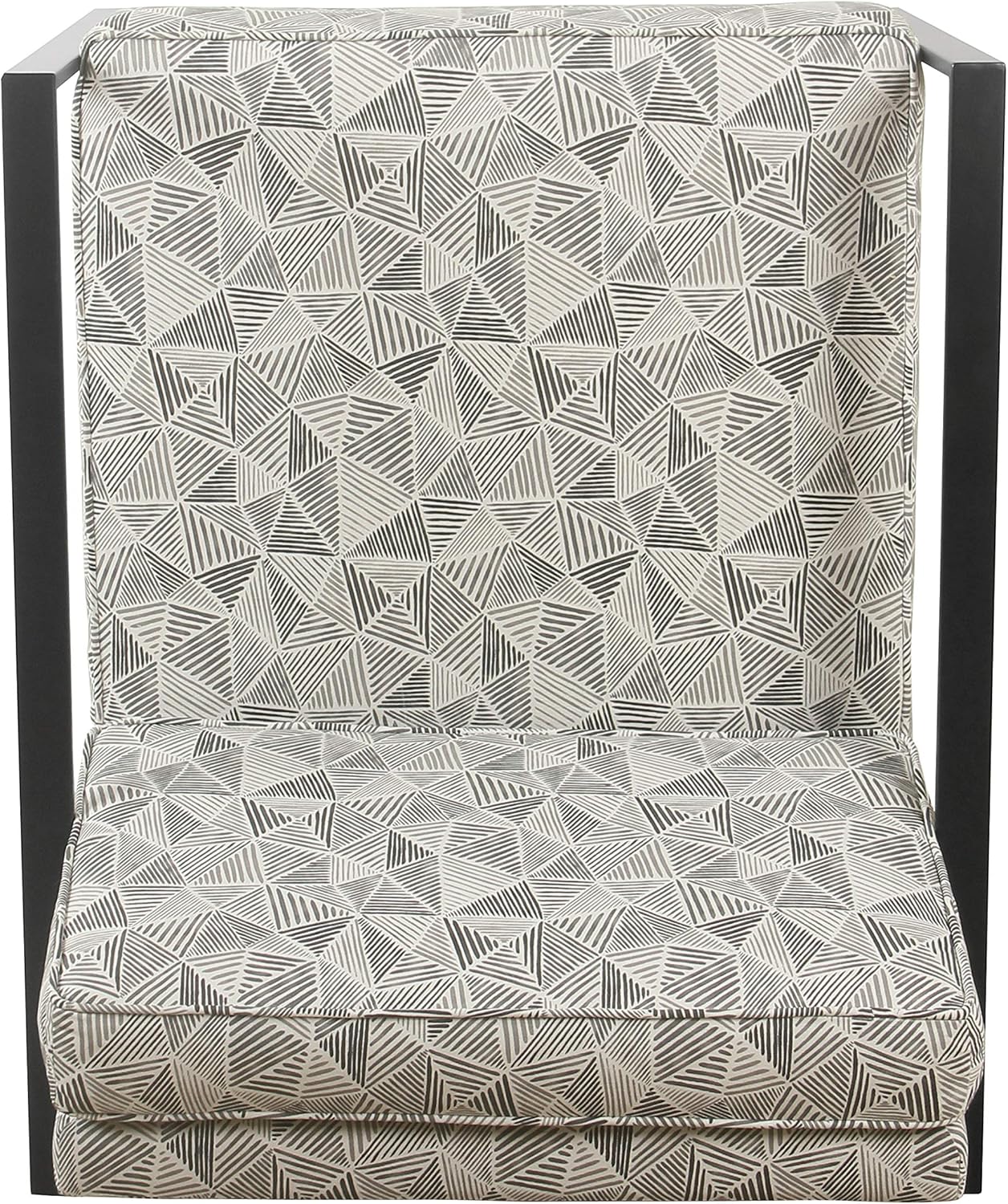 HomePop Modern Metal Frame Accent Chair Home Décor|Accent Chairs for Living Room & Bedroom - Gray Lines
