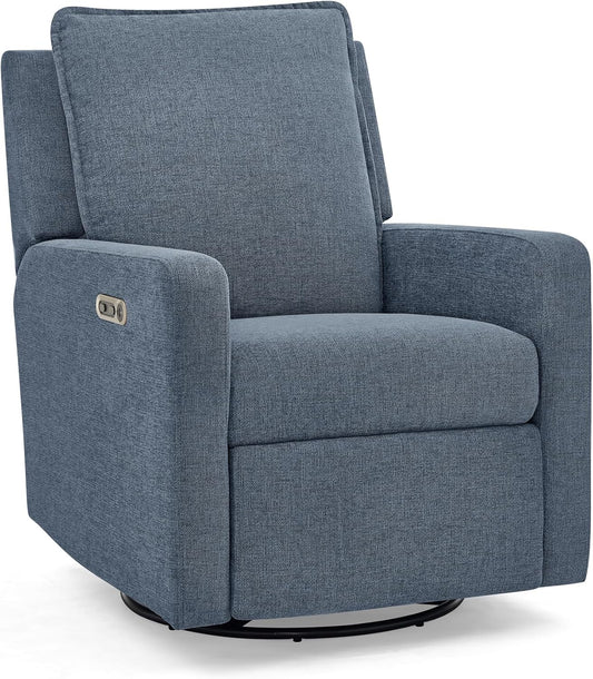 Delta Children babyGap Harlowe Power Recliner with USB-A and Type-C Ports Greenguard Gold Certified – Stain-Resistant Performance Fabric is Oeko-TEX Standard 100 Certified, Slate