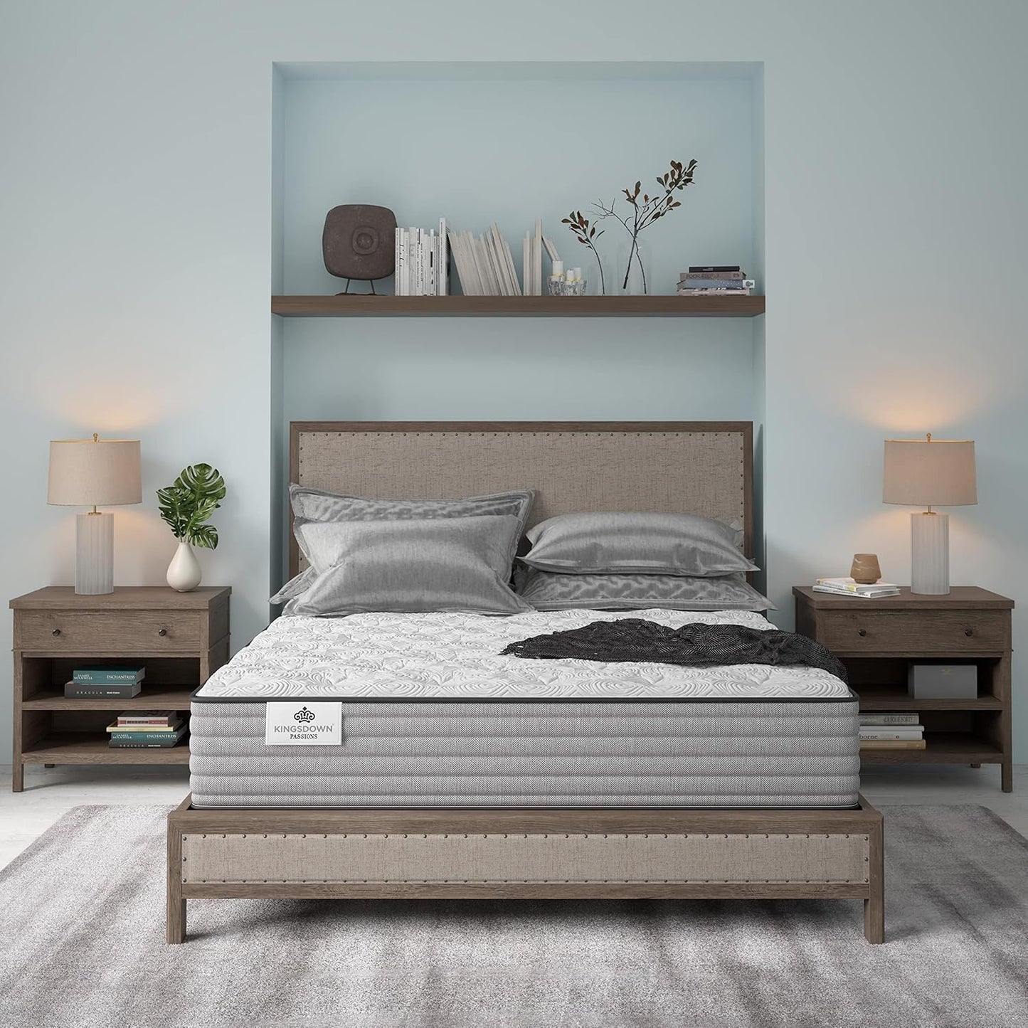 Kingsdown Passions Aspiration 14" Plush Hybrid Mattress, Twin XL,Tan