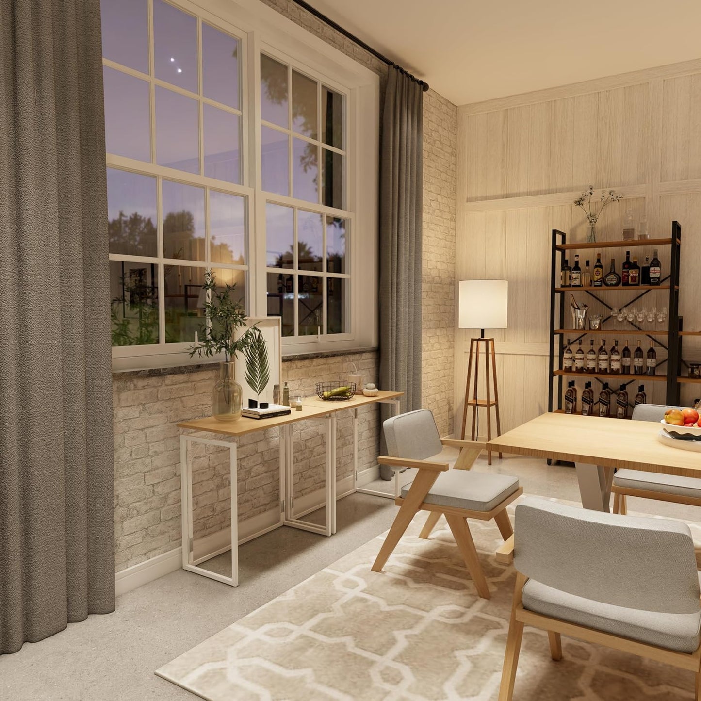 Folding Desk 30 Inch - Small Foldable Desk for Small Space Minimalist, Space Saving Collapsible Compact Desk Portable Table for Craft, Writing, Study and Work (No Assembly Required)