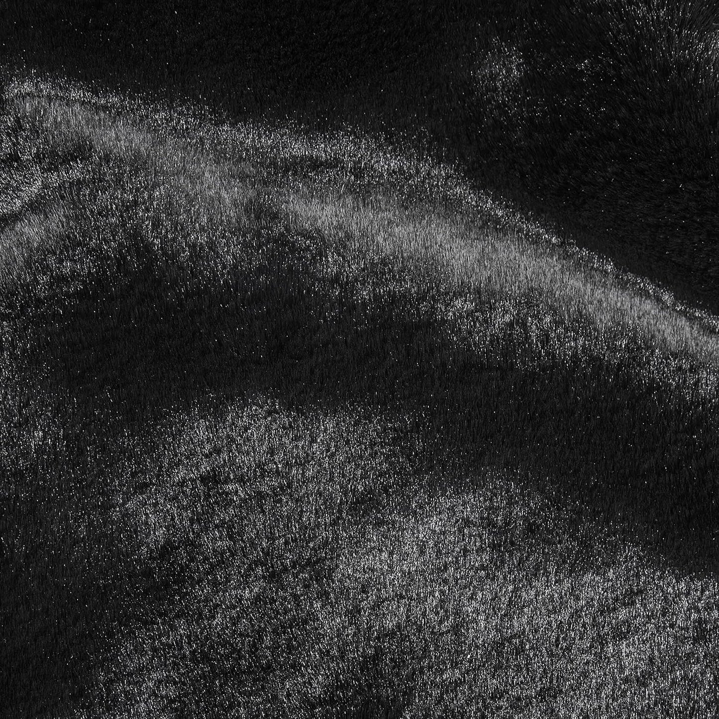 Jaxx 6 Foot Cocoon - 2-in-1 Convertible Bean Bag Bed & Large Bean Bag Chair for Adults - Premium Faux Fur, Black Rabbit