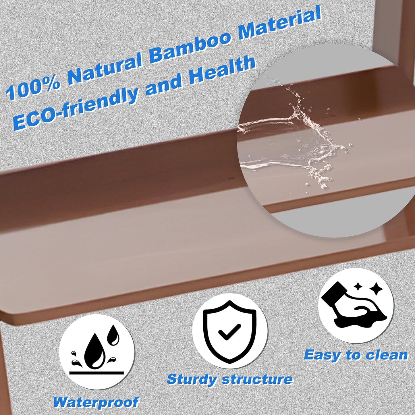 DOUSY-5-Tier Ladder Shelf Bookcase, Bamboo Ladder Bookshelf Leaning Book Shelf, Freestanding Storage Shelf Boho for Living Room, Home Office, Bedroom, Balcony, Walnut