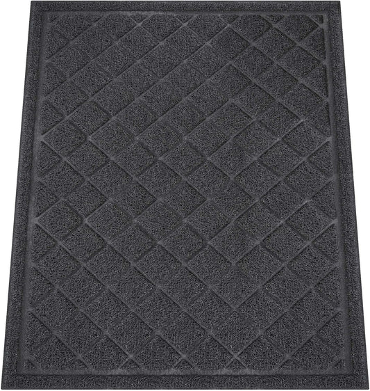 Front Door Mat Indoor Outdoor, 48" x 36" Non Slip Welcome Doormat for Entryway, Heavy Duty Low Profile Entrance Rug for High Traffic Areas, Patio, Outside Entry, Yard, Porch Waterproof