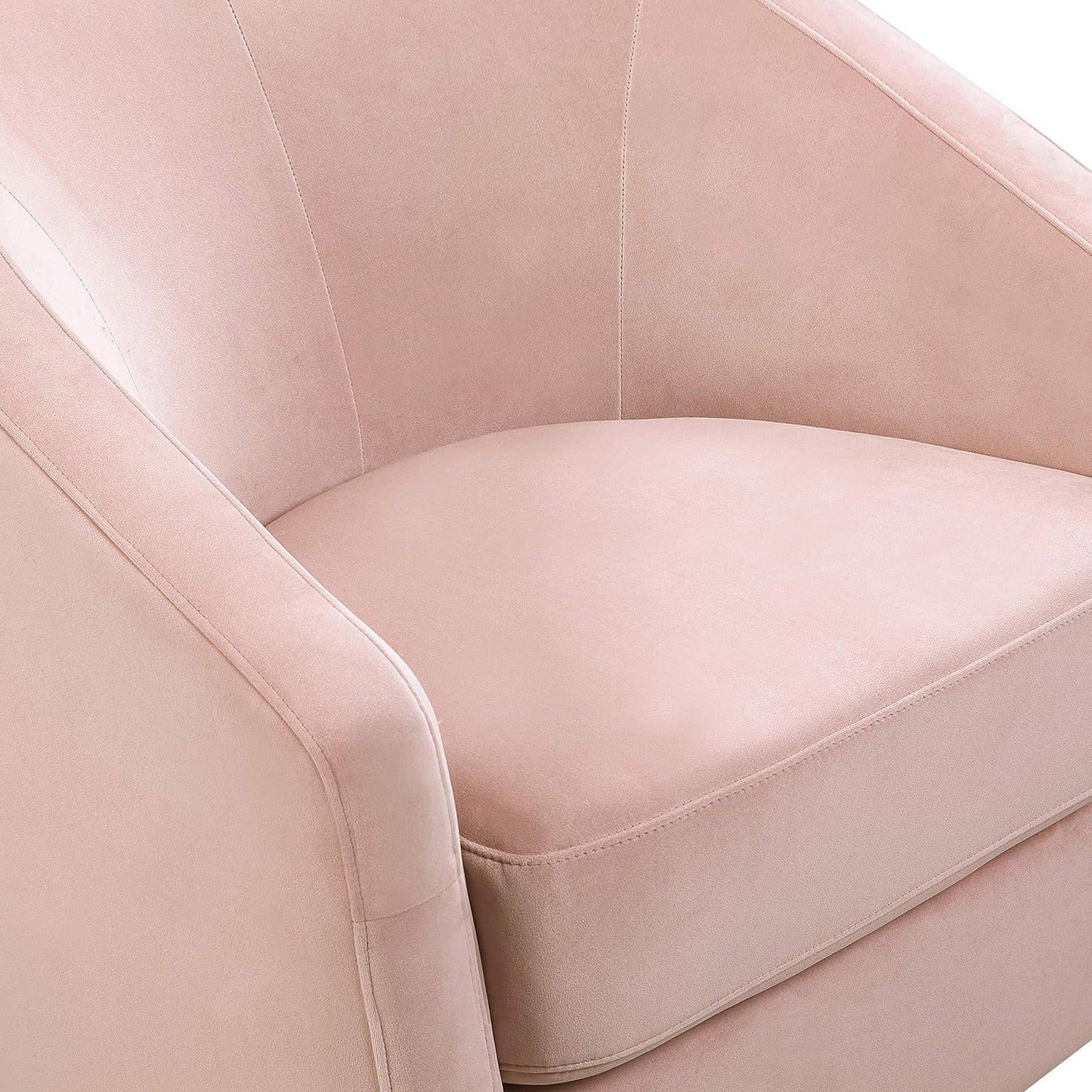 babyletto Madison Swivel Glider in Blush Pink Velvet, Greenguard Gold and CertiPUR-US Certified