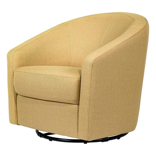 babyletto Madison Swivel Glider in Performance Dijon Eco-Twill, Water Repellent & Stain Resistant, Greenguard Gold and CertiPUR-US Certified