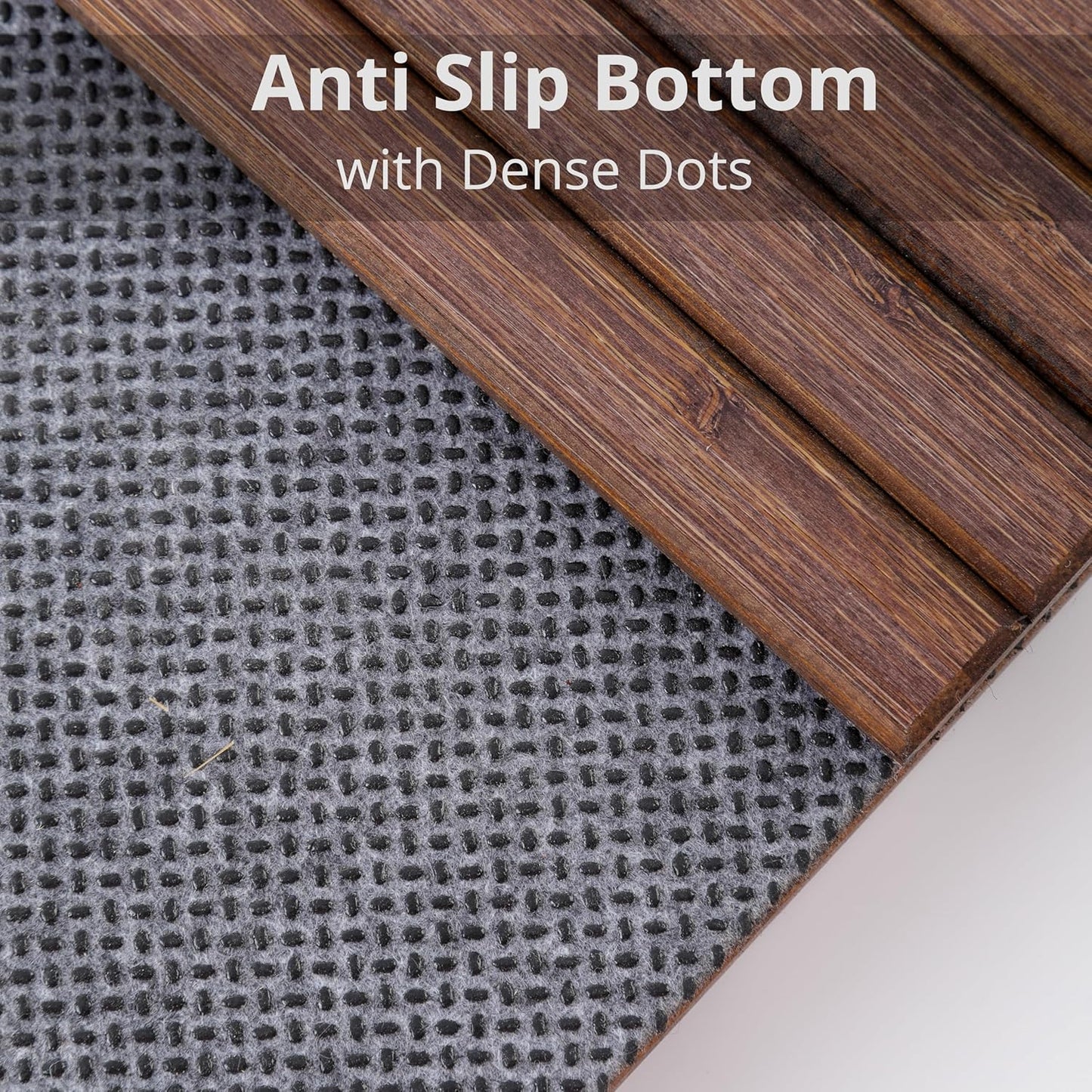 DETOR Couch Arm Tray, TV Tray with Capacious 12.4" x 5.4" Storage Box, Bamboo Grain Stained Brown Color, Enhanced Nonslip Felt Bottom, Sturdy Bamboo Slats Material | for Armrests 6" and Wider